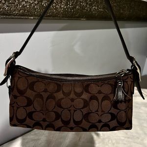 Coach Brown Logo Shoulder Bag
